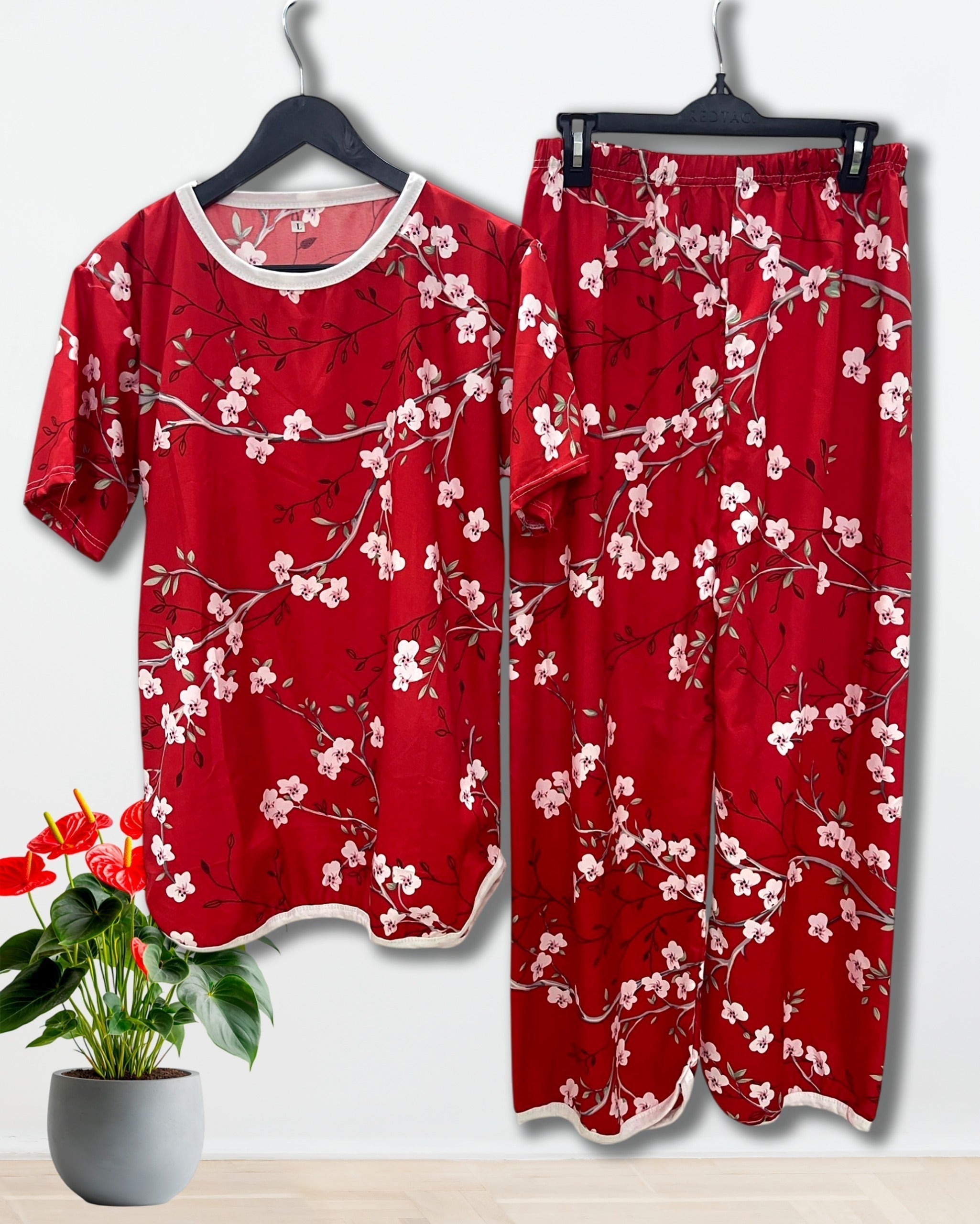 CHERRY BLOOM PRINTED SHIRT AND TROUSER