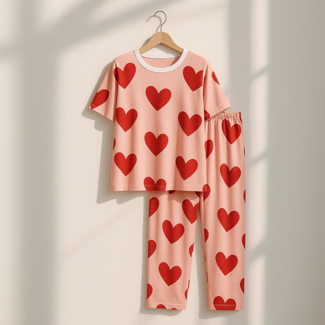 Pink Dilbar 2 PC Night dress Nightwear
