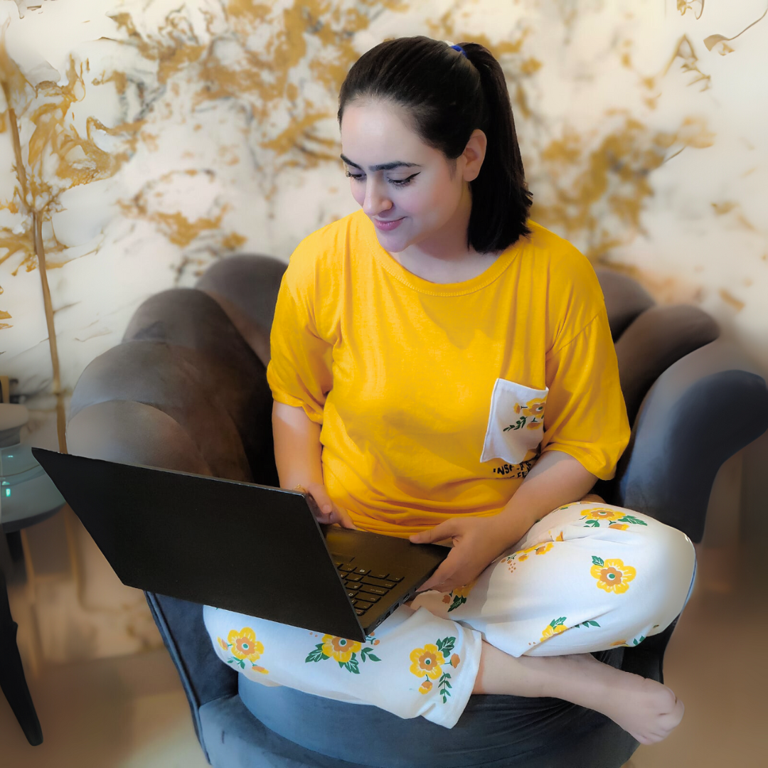 Yellow Flower 2 PC Nightwear