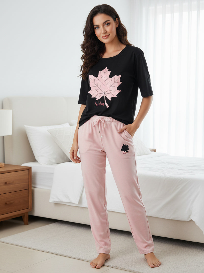 Maple Leaf 2 PC Nightwear Nightdress